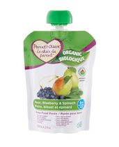 Parent's Choice Organic Pear, Blueberry & Spinach Baby Food Purée